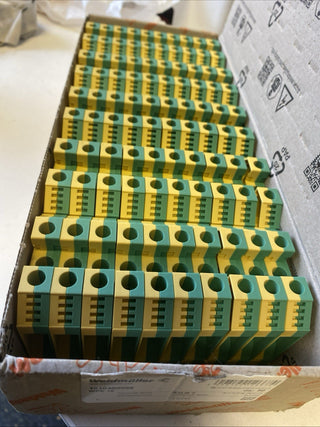 50x Weidmüller 1010400000 WPE 16 Schutzleiter-Reihenklemme – NEU & OVP