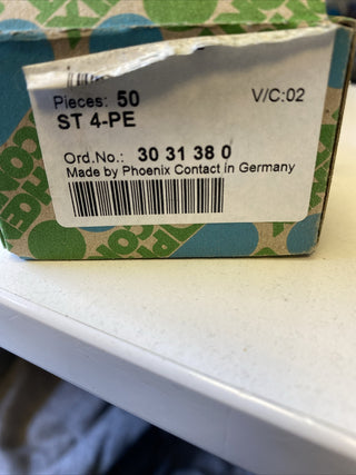 53x PHOENIX CONTACT Schutzleiter-Reihenklemme/ ST 4-PE - Grün/ Gelb - 30313800