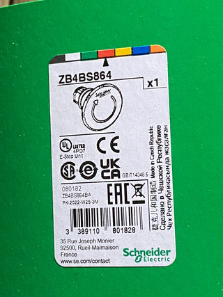 Schneider ZB4BS864 Pilzdrucktaster 60mm rot | NOT-HALT | Drehentriegelung | Meta0
