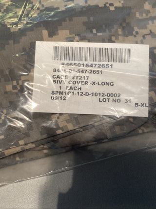 BIVY COVER ACU DIGITAL 8465-01-547-2644 us Army 3