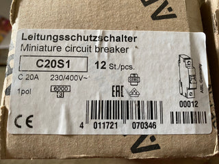 ABL Sursum C20S1 Leitungsschutzschalter, Sicherungsautomat 230/400V1