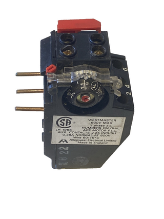 Allen West Überlastrelais / Schütz 600V 3-Phase AC LR 1986 | 0,38A | Vintage1