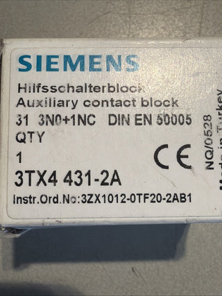 Siemens 3TX4431-2A Hilfsschalterblock (3 Schließer / 1 Öffner) – OVP /5