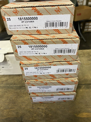 50x Weidmüller ZP 2.5/1AN/4 Steckverbinder (1815500000) – NEU & OVP0