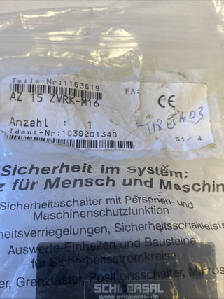 Schmersal AZ 15-ZVRK-M16 Sicherheitsschalter – NEU & OVP – Positionsschalter
