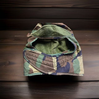 US Military Original Woodland Camo Helm Liner Kälteschutz Gr. 7 NSN 8415-01-099-3