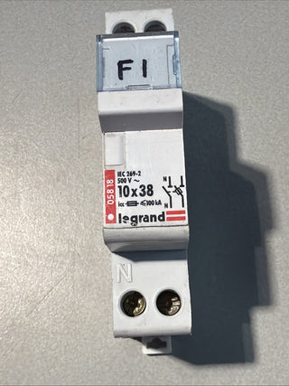 2x Legrand 005818 Zylindersicherungshalter Lexic1P+N 10x38 500V Trenner gebrauch0