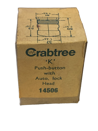 Crabtree 14506/R Pilzdrucktaster – Typ K Autolock – Industrie-Schalter – OVP/NOS1