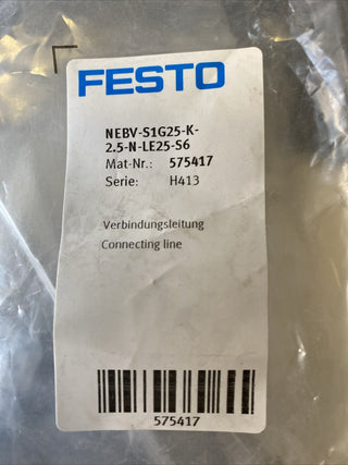 Festo Verbindungsleitung NEBV-S1G25-K-2.5-N-LE25-S6 (575417) – NEU & OVP0