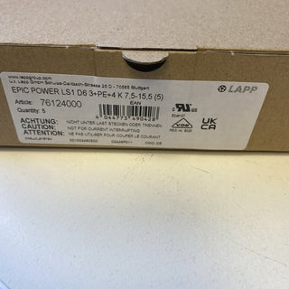 5x LAPP EPIC POWER LS1 D6 Kabelstecker 8-polig 76124000 Rundsteckverbinder NEU
