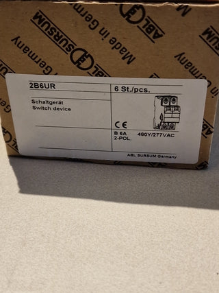 ABL SURSUM 2B6UR LS-Schalter B6A 2-polig 480Y/277VAC Miniature Circuit Breaker6