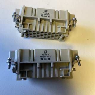 2X Harting Han 40D HMC M-C Stifteinsatz (M) Crimpanschluss, 40-polig+PE0