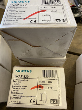 Siemens 3NA7830 Sicherungseinsatz Sicherungsgröße = 000 100A 500 V/AC, 250 V/DC 1