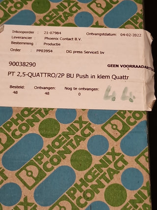 44x Phoenix Contact 3209675 Durchgangsreihenklemme 5.2mm Schnellanschluss Blau1