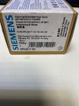 Siemens Klemmenblock 3RV2917-5D Zubehör für Sirius System1