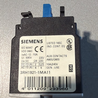 Siemens SIRIUS Hilfsschalterblock 3RH1921 – Typ Classic (EAN: 4011209293960)0