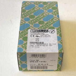 50x Phoenix Contact SPB 2,5/ 1-M BU Klemmenstecker (3043145) – Blau – NEU & OVP