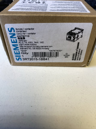 3RT2015-1BB41 - Schütz 3 Schliesser 24V 7A 3kW, Siemens0