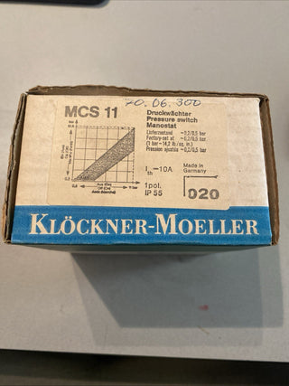 Eaton / Klöckner Moeller MCS 11 Druckwächter (bis 11 bar) – NEU & OVP