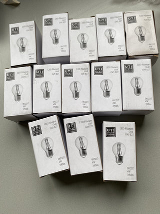 14X LED-Glühbirne E27 Filament G45 4W UTI LICHT1
