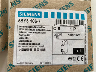 Siemens 5SY3 106-7 Leitungsschutzschalter Circuit Breaker 5SY3106-70