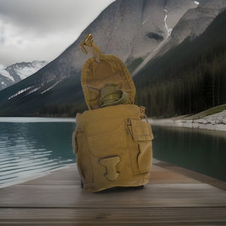 USMC MOLLE 1-LITER-KANTINENBEUTEL, mit Wasser Flasche  (COYOTE BROWN)9