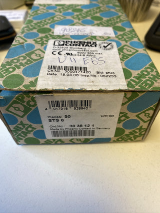 50x Phoenix Contact 3038121 STS 6 Durchgangsklemme3