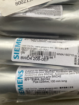 Siemens SIRIUS 8WD4208-0EF Stützrohr für Signalsäulen, 100mm, Ø 25mm – NEU & OVP1