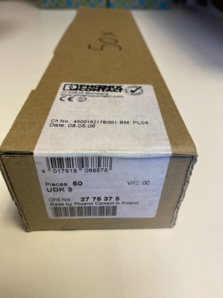 Phoenix Contact UDK 3 Durchgangsklemme – 50 Stück (Neu & OVP)1