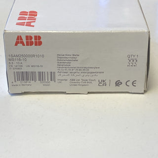 ABB 1SAM 250 000 R1010 MS 116-10,0 Motorschutzschalter einstellbar 690 V/AC 10 A1
