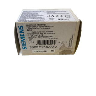 Siemens 3SB3217-6AA40 Leuchtmelder 22mm 24V AC/DC grün neu OVP0