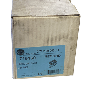 GE General Electric Record Plus MCCB – DECL DMT S 400 3P D400 (715160) – NEU1