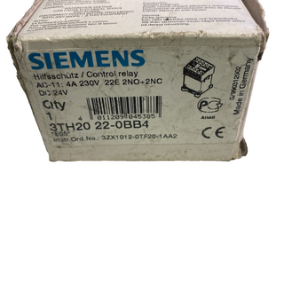 Siemens 3TH2022-0BB4 Hilfsschütz | 24V DC | 2NO + 2NC | NEU & OVP0