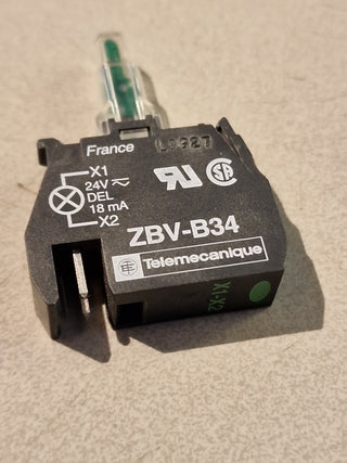 4xTelemecanique Pushbutton Light Module 24V 18mA 22mm Model0
