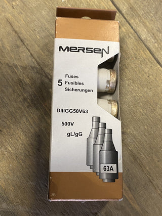 Mersen Diazed Sicherung DIII 63A Schmelzsicherung neu0