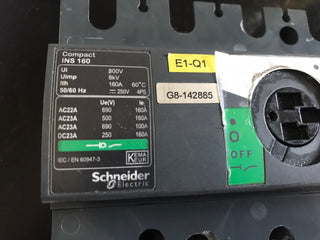 Schneider Electric Leistungsschalter 160A 800V – Typ PL – Top Zustand2
