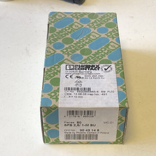 50x Phoenix Contact SPB 2,5/ 1-M BU Klemmenstecker (3043145) – Blau – NEU & OVP