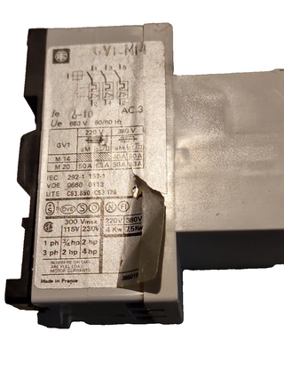 Schutzschalter Motor telemecanique GV1-MO7 660V 50/60Hz IEC 292-1, 157-13