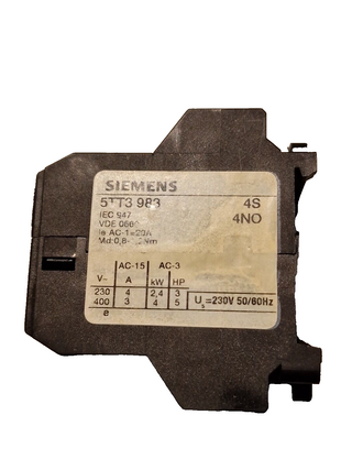 Siemens 5TT3983 Last-Fernschalter / Stromstoßschalter | 230V AC | 20A | 4 Schlie1