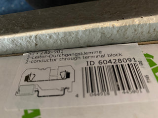 WAGO Durchgangsklemme Zugfeder 282-901 (50Stk.) OVP0