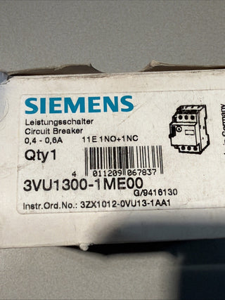 Siemens 3VU1300-1ME00 3VU13 00-1ME00 Leistungsschalter -415V-690V,3