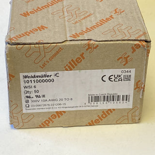 NEU 50 Stk. Weidmüller WSI 6 Sicherungs-Reihenklemme 6mm² G-Sicherung 5x20mm0