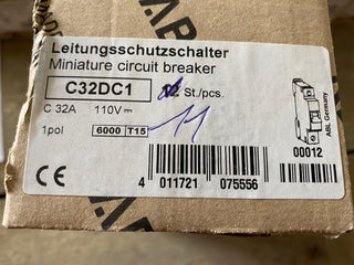 11x ABL Sursum C32DC1 Leitungsschutzschalter, Sicherungsautomat 110V0