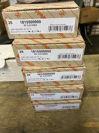 50x Weidmüller ZP 2.5/1AN/4 Steckverbinder (1815500000) – NEU & OVP1