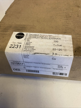 SAMSON Temperaturregler Typ 2231-0025 | Thermostat 50-150°C | Kapillarrohr 3m2