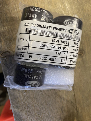 5x Samwha HE 315V 220µF Elektrolytkondensator neu1