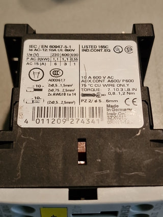 Siemens 3RH1140-1BB40 SIRIUS Hilfsschütz S00 24V DC 4S – Gebraucht1