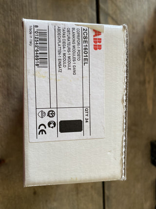 24er Set: ABB Elos 2CSE1601EL Blindabdeckung 1-modulig Grau – NEU & OVP2
