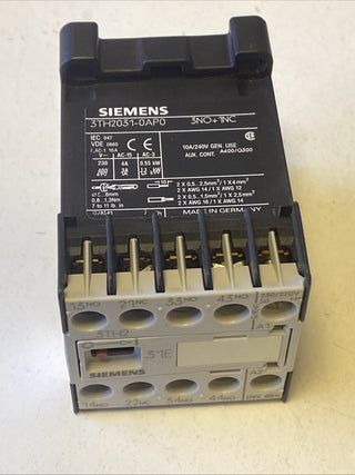 Siemens 3TH2031-0AP0 Hilfsschütz 3NO+1NC 24V AC neu o. OVP3