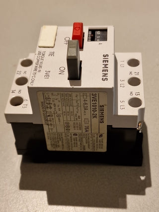 SIEMENS 3VE1010-2K Motorschutzschalter1